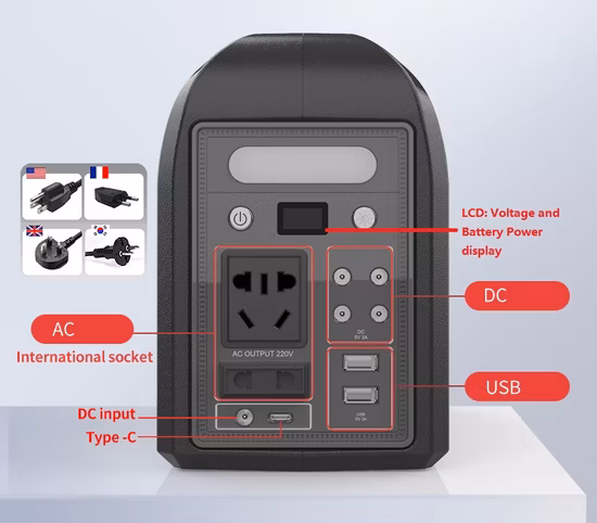 Mobiles Ladegerät, USB, 500 W, tragbare Solar-Kraftstation für Zuhause/im Freien/Camping/Notfall